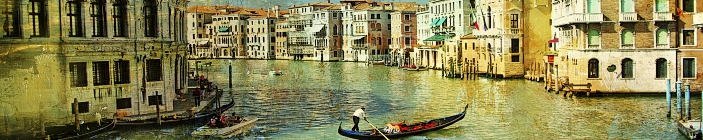 Скинали. Венеция, вода, гондола.